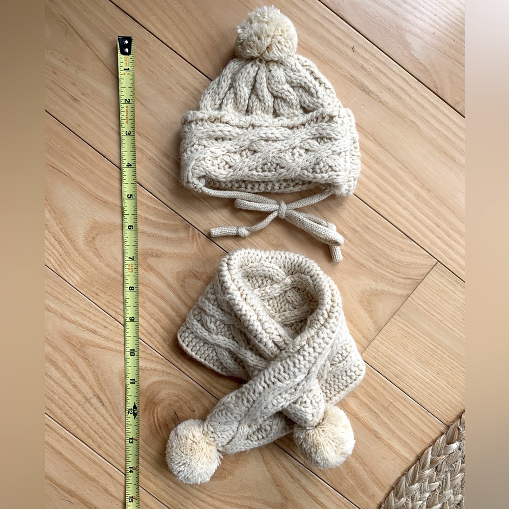 Hat and scarf for small dog